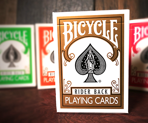 60381-full Bicycle Rider Back Playing Cards (Poker) (Gold)