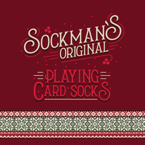 27100a-691f6353ebd63 Sockman's Original Holiday Edition Playing Card Socks by Alvo Stockman (1 RED + 1 WHITE)