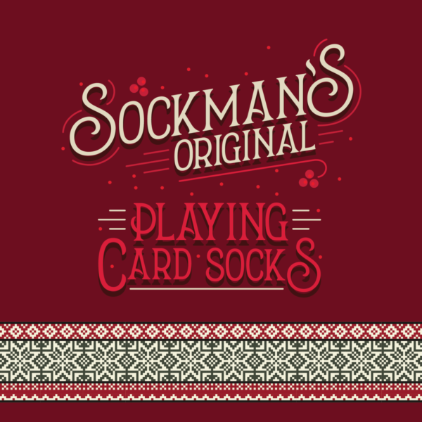 27100a-691f6353ebd63 Sockman's Original Holiday Edition Playing Card Socks by Alvo Stockman (1 RED + 1 WHITE)