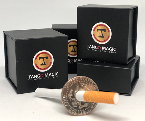 Cigarette Through Half Dollar (Two Sided) (D0015) by Tango - Trick