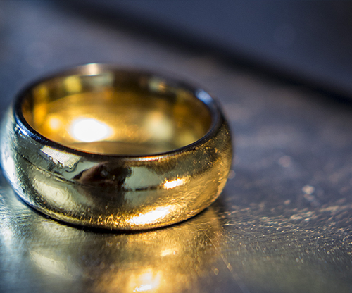 Ash and Ember Gold Curved Size 13 (2 Rings) by Zach Heath - Trick