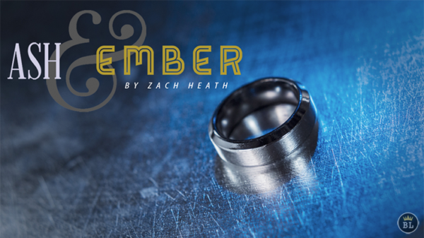 Ash and Ember Silver Curved Size 7 (2 Rings) by Zach Heath - Trick