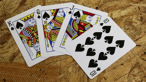 57498-alt5 Bicycle Maiden Back (Red) by US Playing Card Co