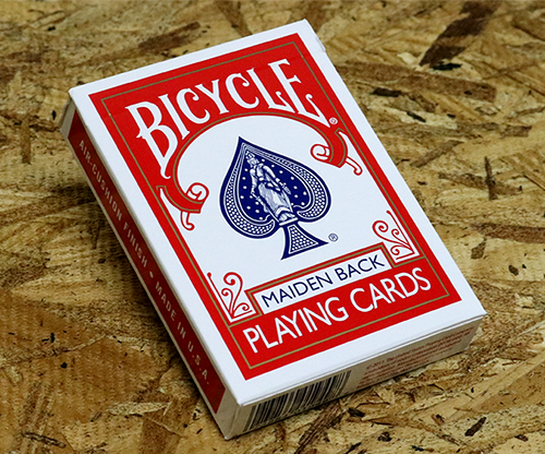 57498-full Bicycle Maiden Back (Red) by US Playing Card Co
