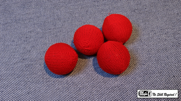 57782-full Crochet Balls (Red 1.75 inch) by Mr. Magic - Trick