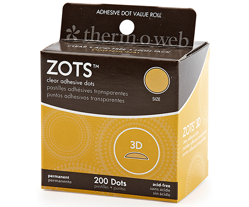 Sticky Dots 3D (1/2 inch Diameter) Roll of 200