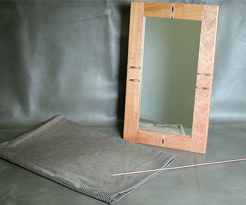 Flexible Mirror/Needle Through Mirror by Tony Karpinski