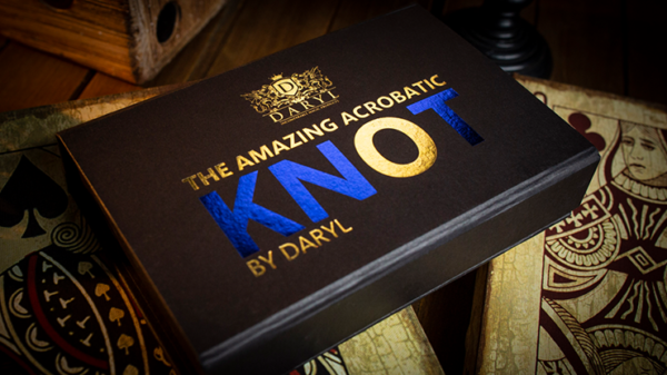 62327-full Amazing Acrobatic Knot with extra knot Blue and Yellow (Gimmicks and Online Instructions) by Daryl - Trick