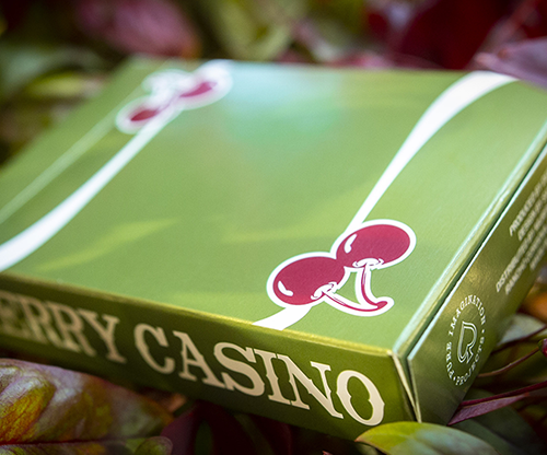 Cherry Casino (Sahara Green) Playing Cards by Pure Imagination Projects