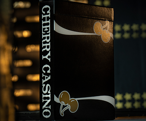 67481-full Cherry Casino (Monte Carlo Black and Gold) Playing Cards by Pure Imagination Projects
