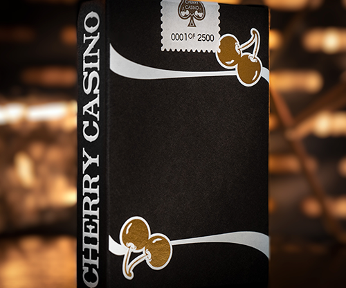 Limited Edition Cherry Casino (Monte Carlo Black and Gold) Numbered Seals Playing Cards by Pure Imagination Projects