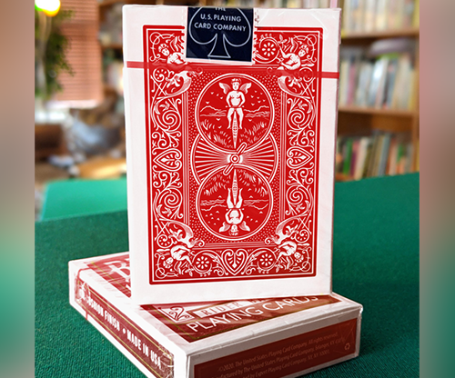 Experts Thin Crushed Printed on Web Press Rider Back Back (Red) Playing Cards
