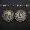 WASHINGTON SKULL HEAD COIN by Men Zi  Magic