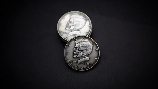 68766-alt2 KENNEDY SKULL HEAD COIN by Men Zi Magic