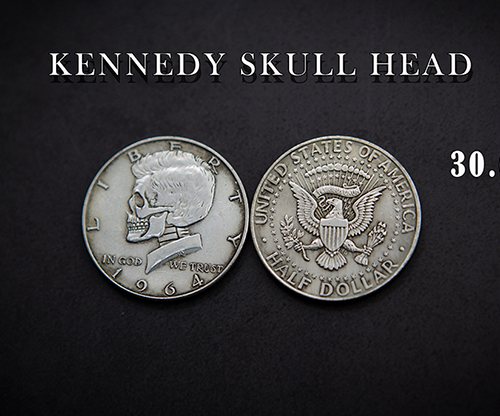 KENNEDY SKULL HEAD COIN by Men Zi  Magic