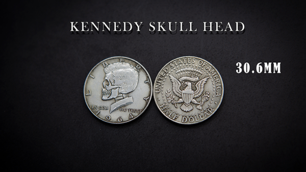 68766-full KENNEDY SKULL HEAD COIN by Men Zi Magic