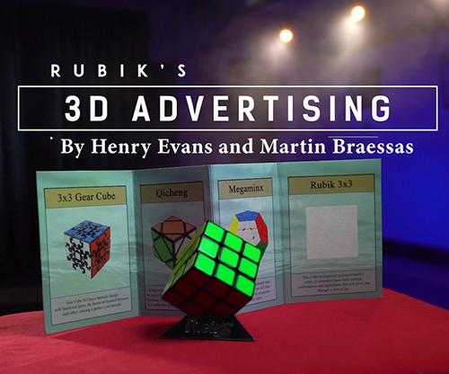 68896-full Rubik's Cube 3D Advertising (Gimmicks and Online Instructions) by Henry Evans and Martin Braessas - Trick