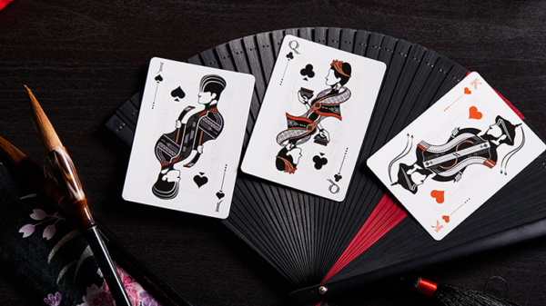69808-alt4 Oriental Memory Black playing Cards