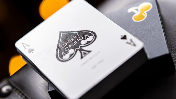 69937-alt5 Cherry Casino House Deck (Monte Carlo Black and Gold) Playing Cards by Pure Imagination Projects