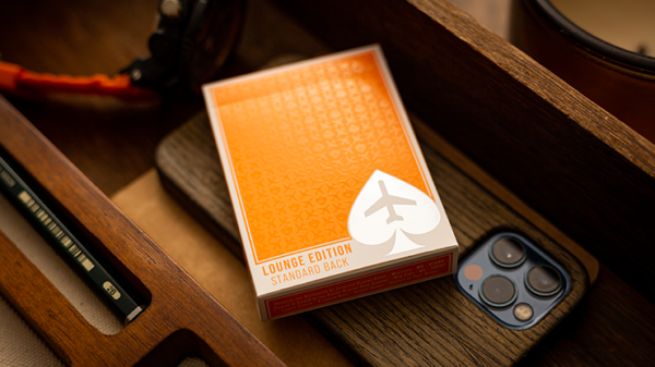 70224-full Lounge Edition in Hangar (Orange) by Jetsetter Playing Cards