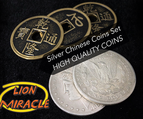 Silver Chinese Coins Set by Lion Miracle - Trick