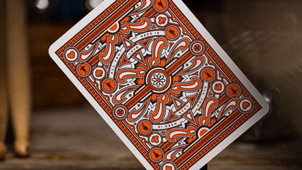 71432-alt2 The Beatles (Orange) Playing Cards by theory11