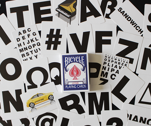Bicycle Special LETTERS Blue Playing Cards (plus 10 Online Effects)