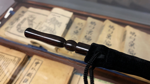 71588-full Wooden wand PRO (Standard Black) by Harry He & Bacon Magic - Trick