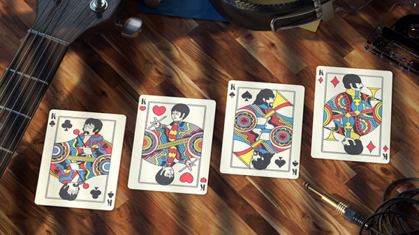 71949-alt4 The Beatles (Green) Playing Cards by theory11