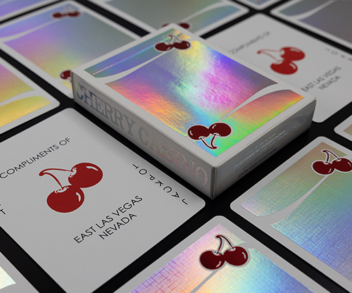 72363-full Cherry Casino Sands Mirage (Holographic) Playing Cards