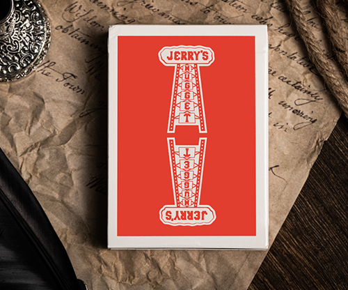 Jerry's Nugget (Atomic Red) Marked Monotone Playing Cards