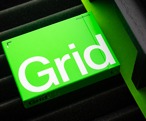 Grid Series Four- Typographic Playing Cards