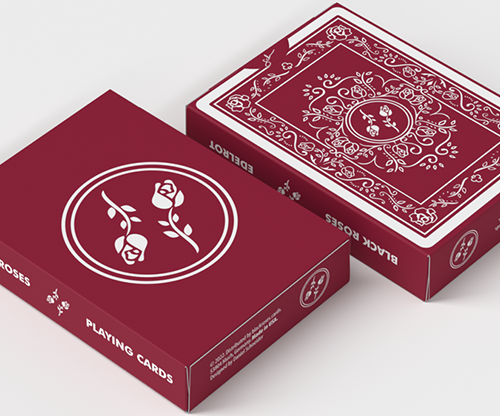 72899-full Black Roses Edelrot Playing Cards (Fully Marked)