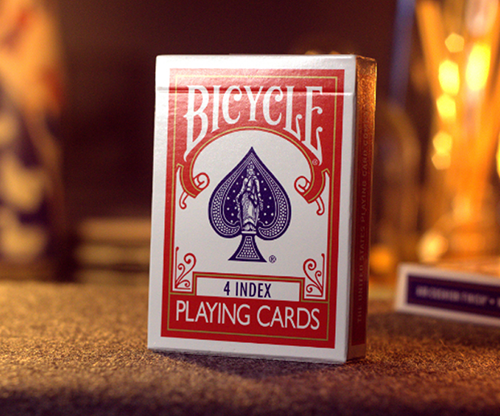 Bicycle 4 Index Red (Gimmicks and Online Instructions)