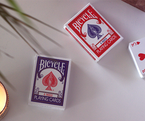 Bicycle 4 Index Blue (Gimmicks and Online Instructions)