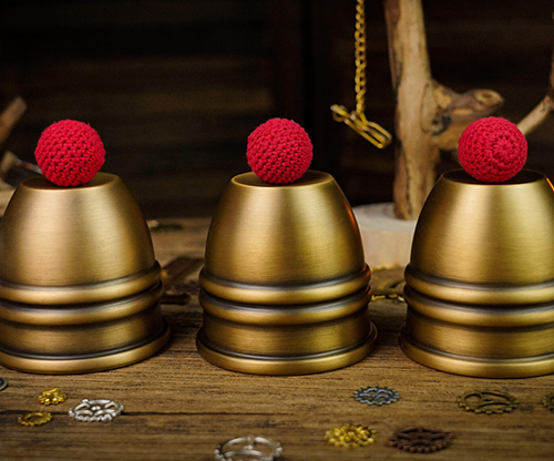 Artistic Combo Cups and Balls (Brass) by TCC - Trick