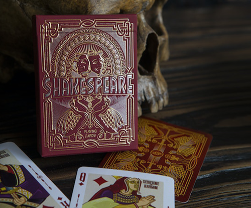 Shakespeare (Burgundy) Playing Cards