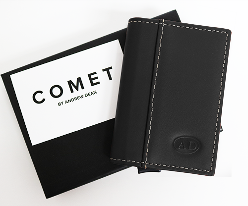 Comet Black Leather Silver Shell (Gimmicks and Online Instruction) by Andrew Dean - Trick