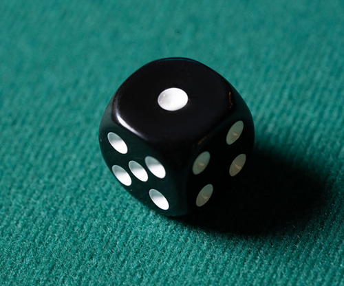 REPLACEMENT DIE BLACK (GIMMICKED) FOR MENTAL DICE by Tony Anverdi - Trick