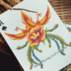 74731-alt3 Phoenix and Peony (Green) Playing Cards by Bacon Playing Card Company