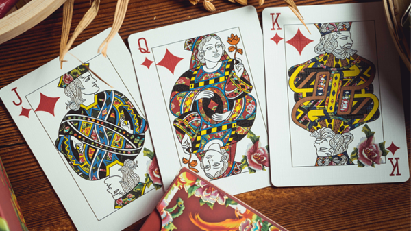 74731-alt5 Phoenix and Peony (Green) Playing Cards by Bacon Playing Card Company