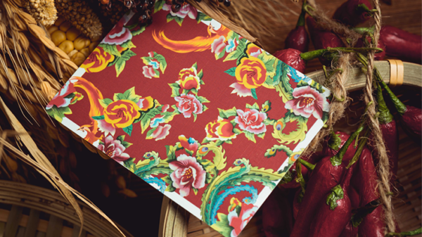 74732-alt3 Phoenix and Peony (Red) Playing Cards by Bacon Playing Card Company