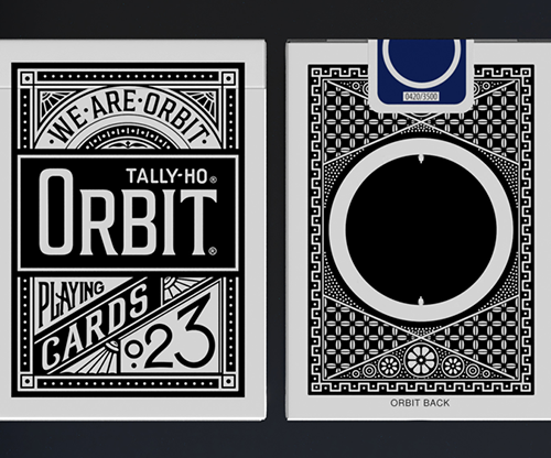 Orbit Tally Ho Circle Back (Black) Playing Cards