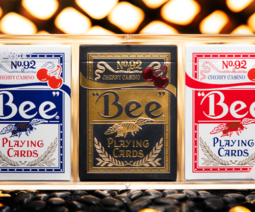Limited Bee X Cherry 3 deck Set (Blue, Red and Black) Playing Cards