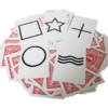 75282-alt1 Bicycle Jumbo ESP 50 Cards Red (10 of each Square, Wavy Lines, Star, Circle and Cross) by Murphy's Magic