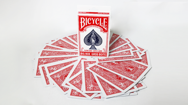 75282-full Bicycle Jumbo ESP 50 Cards Red (10 of each Square, Wavy Lines, Star, Circle and Cross) by Murphy's Magic