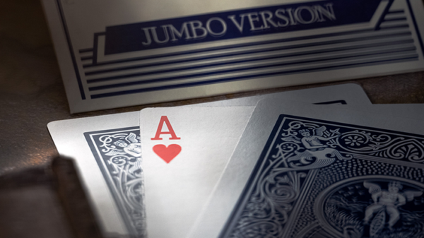 75312-alt1 Michael Skinner's Ultimate Bicycle Jumbo 3 Card Monte (Blue) by Murphy's Magic - Trick