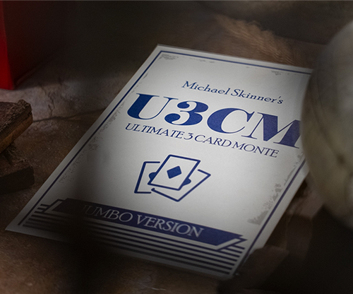 Michael Skinner's Ultimate Bicycle Jumbo 3 Card Monte (Blue) by Murphy's Magic - Trick