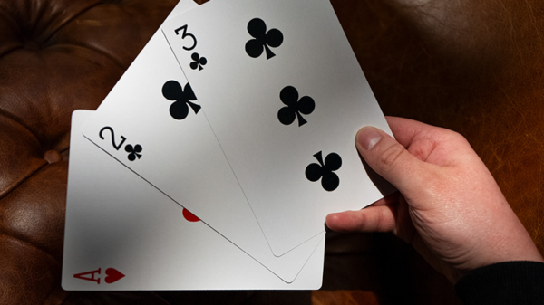 75313-alt2 Michael Skinner's Ultimate Bicycle Jumbo 3 Card Monte (Red) by Murphy's Magic - Trick