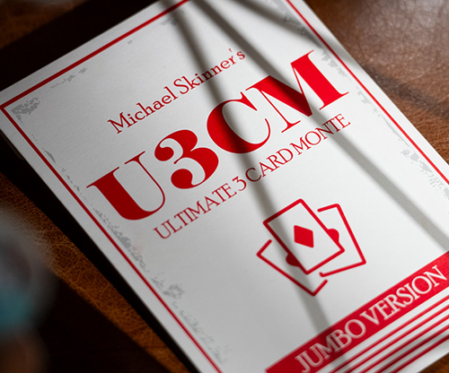 Michael Skinner's Ultimate Bicycle Jumbo 3 Card Monte (Red) by Murphy's Magic - Trick